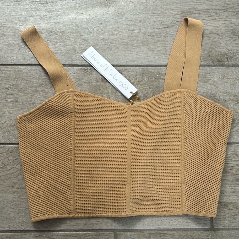Tan Crop Top House of Harlow 1960